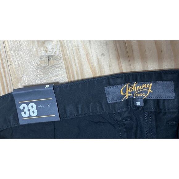 Johnny Bigg Mens Size 38x32 Black Slim Fit Stretch Chino Pants Zip Fly NWT - Picture 4 of 9